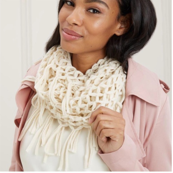 2 Chic Accessories - 2 Chic Infinity Scarf with Fringe